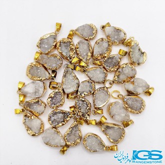 گردنبند سنگ راف کریستال کوارتز آبی