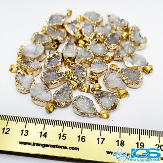 گردنبند سنگ راف کریستال کوارتز آبی