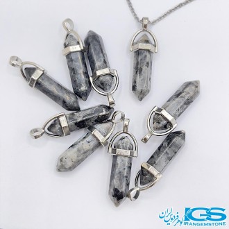 گردنبند منشور سنگ لابرادوریت  بدون زنجیر