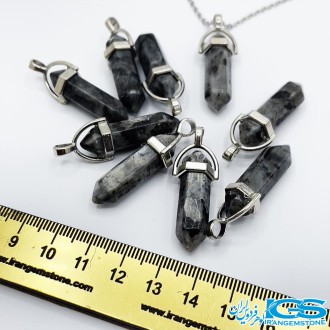 گردنبند منشور سنگ لابرادوریت  بدون زنجیر