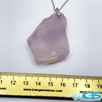 گردنبند سنگ فلوریت بنفش بدون زنجیر