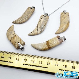 گردنبند سنگ جاسپر بدون زنجیر