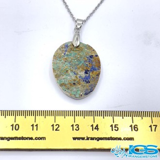 گردنبند سنگ آزوریت بدون بند