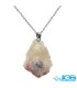 گردنبند سنگ لپیدولیت راف  بدون زنجبر