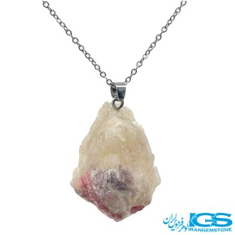 گردنبند سنگ لپیدولیت راف  بدون زنجبر