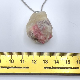 گردنبند سنگ لپیدولیت راف  بدون زنجبر