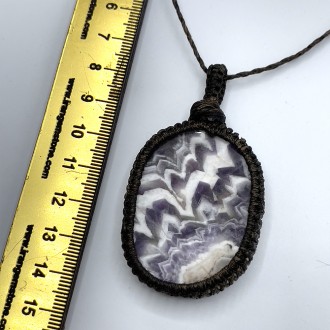 گردنبند سنگ آمیتیست قلب  بدون زنجیر