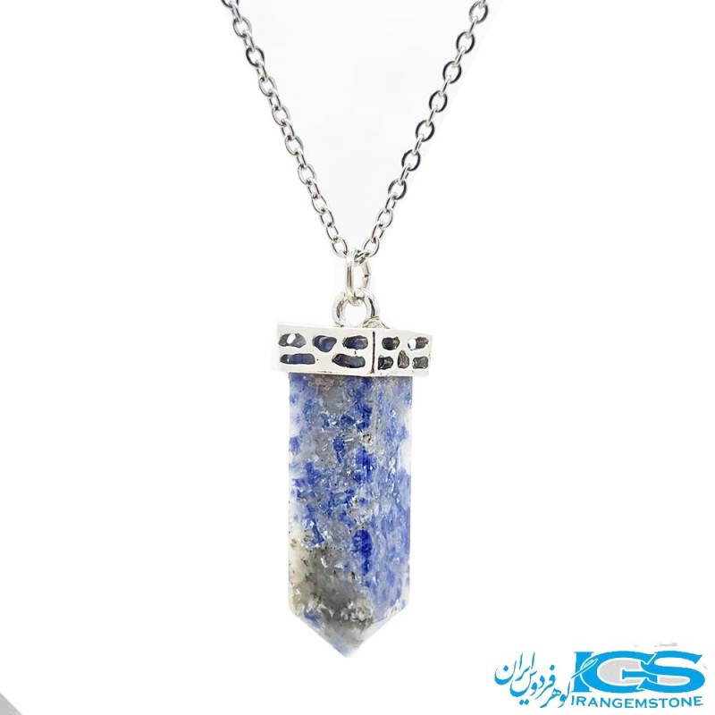 گردنبند سنگ سودالیت  منشور بدون زنجیر