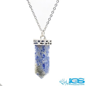 گردنبند سنگ سودالیت  منشور بدون زنجیر