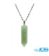 گردنبند منشور سنگ آونتورین سبز بدون زنجیر