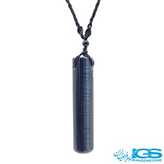 گردنبند سنگ چشم گربه با بند