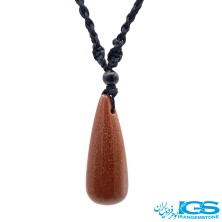 گردنبند سنگ دلربا با بند مکرومه