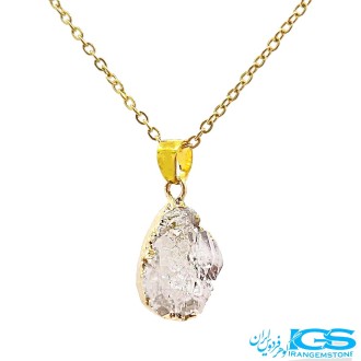 گردنبند سنگ راف کریستال کوارتز