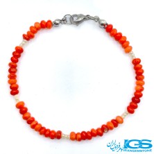 دستبند سنگ مرجان قرمز