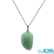 گردنبند سنگ یشم سبز  بدون زنجیر