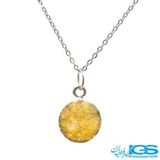 گردنبند سنگ راف کریستال کوارتز بدون زنجیر