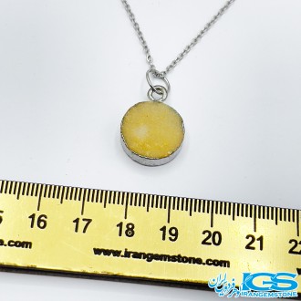 گردنبند سنگ راف کریستال کوارتز بدون زنجیر