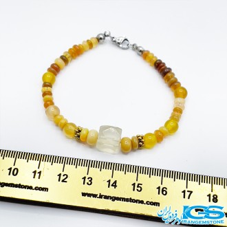 دستبند سنگ اوپالین و سنگ سیترین