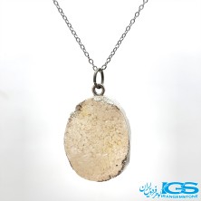 گردنبند سنگ راف کریستال کوارتز بدون زنجیر