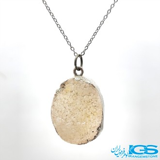 گردنبند سنگ راف کریستال کوارتز بدون زنجیر