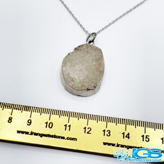 گردنبند سنگ راف کریستال کوارتز بدون زنجیر