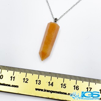 گردنبند سنگ جید زرد بدون زنجیر