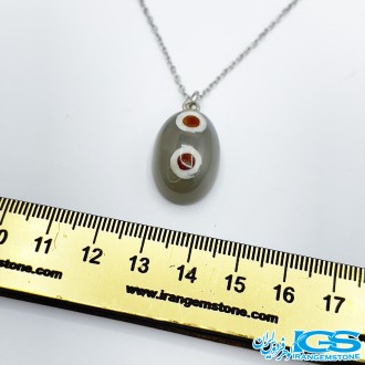 گردنبند سنگ عقیق بابا قوری بدون زنجیر