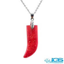 گردنبند سنگ مرجان بدون  زنجیر