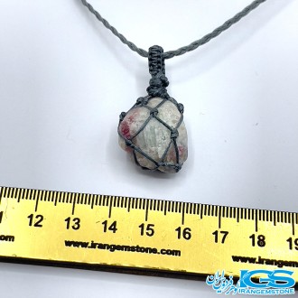 گردنبند سنگ لپیدولیت  مکرومه