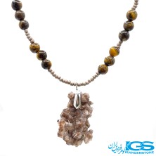 گردنبند سنگ چشم ببر و سنگ انالیسم