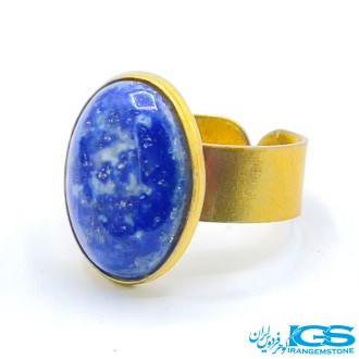 انگشتر سنگ لاجورد جنس برنج