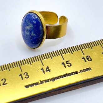 انگشتر سنگ لاجورد جنس برنج