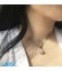 گردنبند سنگ راف کریستال کوارتز