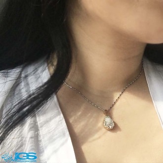 گردنبند سنگ راف کریستال کوارتز