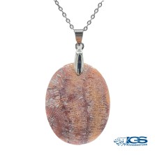 گردنبند سنگ مرجان بدون  زنجیر