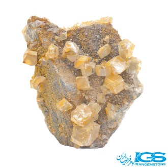 سنگ فلوریت زرد راف  بلور کلکسیونی