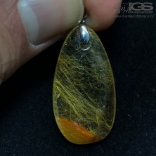 آویز سنگ روتیل کوارتز روتایل rutile quartz