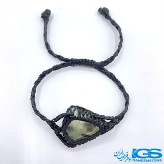دستبند سنگ پرهنیت  مکرومه بافی