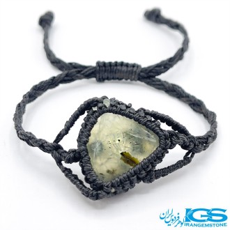 دستبند سنگ پرهنیت  مکرومه بافی