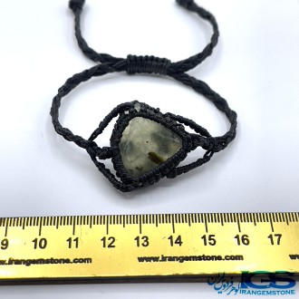 دستبند سنگ پرهنیت  مکرومه بافی