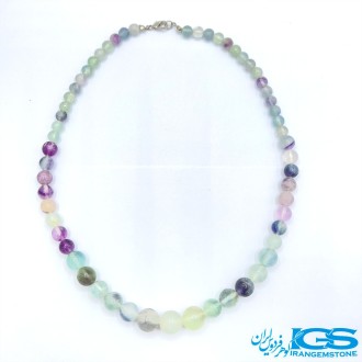 گردنبند سنگ فلوریت رنگین کمان