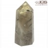 منشور سنگ روتیل کوارتز دودی روتایل rutile quartz