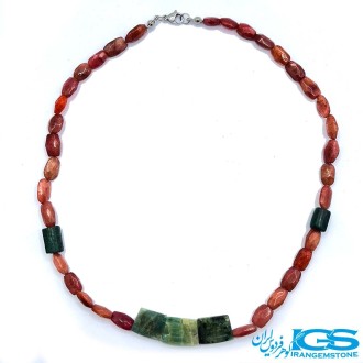 گردنبند یاقوت سرخ و زمرد
