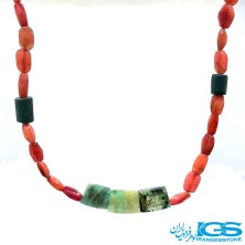 گردنبند یاقوت سرخ و زمرد