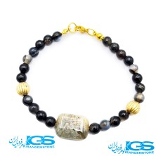 دستبند اونیکس و سنگ عقیق شجر