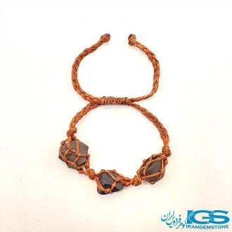 دستبند شهاب سنگ مکرومه بافی