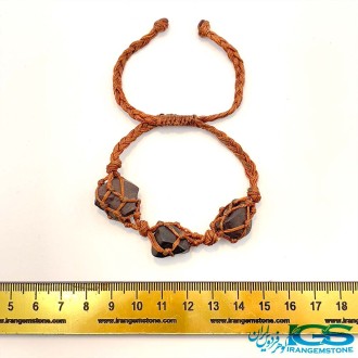دستبند شهاب سنگ مکرومه بافی