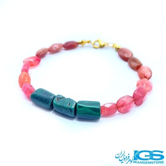 دستبند یاقوت سرخ و مالاکیت