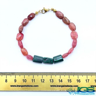 دستبند یاقوت سرخ و مالاکیت