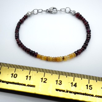 دستبند گارنت سرخ جواهری و اوپال هند جواهری